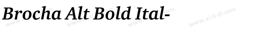 Brocha Alt Bold Ital字体转换